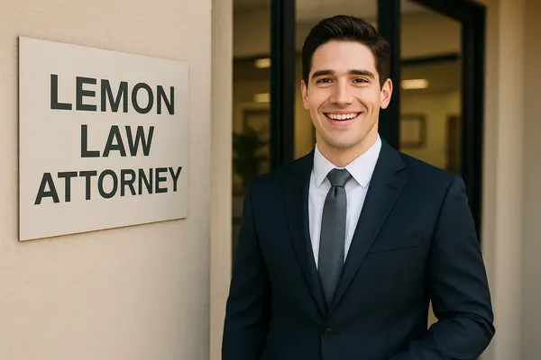 a lemon law attorney smiling at the camera a lemon law attorney smiling at the camera
