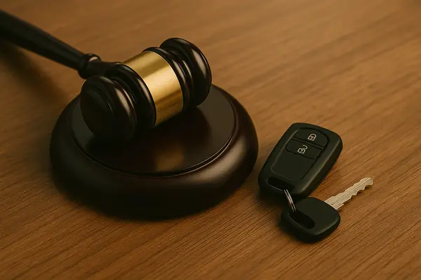a gavel with some car keys next to it a gavel with some car keys next to it